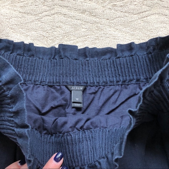 J. Crew City Mini Navy Linen - Picture 2 of 5